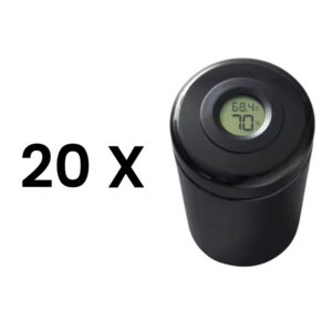20x 1L Aufbewahrungsglas mit Thermo-/ Hygrometer